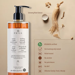Prija Vitalising Cleansing Hand Wash Refillable Bottle VEGANOK Certified (380 ml) - 18Pack
