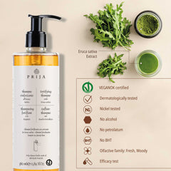 Prija Fortifying Shampoo Refillable Bottle VEGANOK Certified (380 ml) - 18Pack