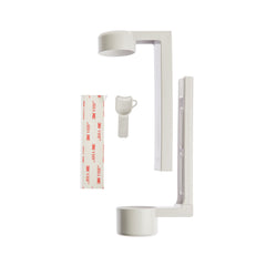 White Holder With Double-sided Tape For Squeezable Dispenser - 10Pack