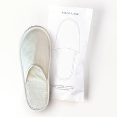 No Logo Premium Closed Toe Natural Cotton Slippers - 100Pack