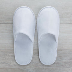 No Logo Closed Toe Slippers In Sponge - 100Pack