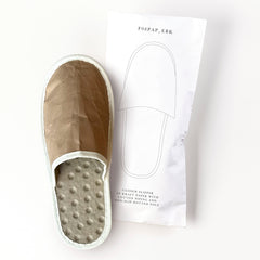No Logo Premium Closed Toe Paper Slippers - 100Pack
