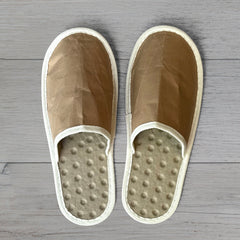 No Logo Premium Closed Toe Paper Slippers - 100Pack