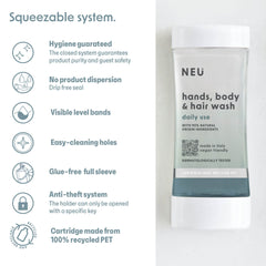 Neu Gel Nettoyant pour Corps, Mains et Cheveux (330 ml) - Pack de 24