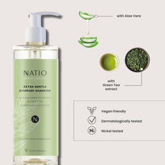 Natio Extra Gentle Everyday Shampoo Refillable Bottle (380 ml) - 18Pack