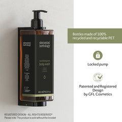 Elemental Herbology "Néroli & Bergamote" Gel Douche avec Pompe Verrouillée (480 ml) - Pack de 18