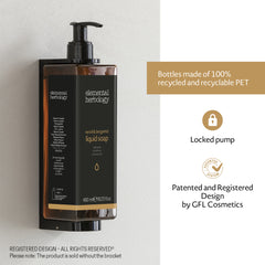 Elemental Herbology "Néroli & Bergamote" Savon Liquide avec Pompe Verrouillée (480 ml) - Pack de 18