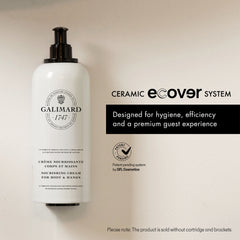 Galimard "1747" Ecover en céramique blanche pour Crème Nourrissante Corps et Mains - Pack de 16