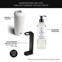Galimard "1747" Ecover en céramique blanche pour Gel Nettoyant Corps et Mains - Pack de 16