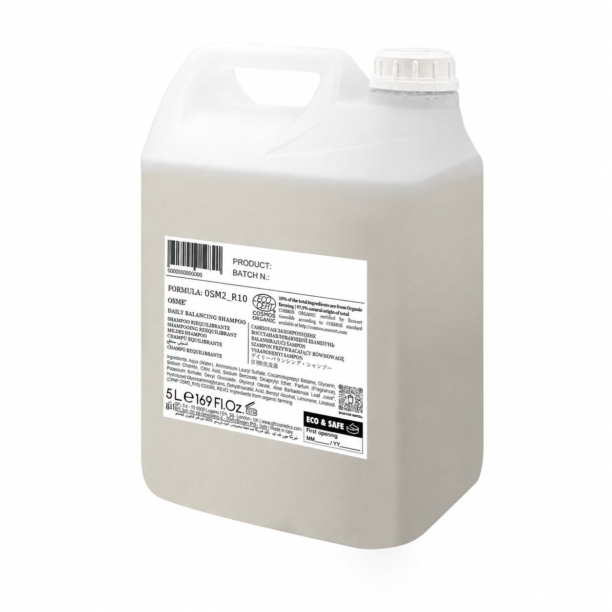Osmè Balancing Shampoo Tank - Organic Certified (5 L)