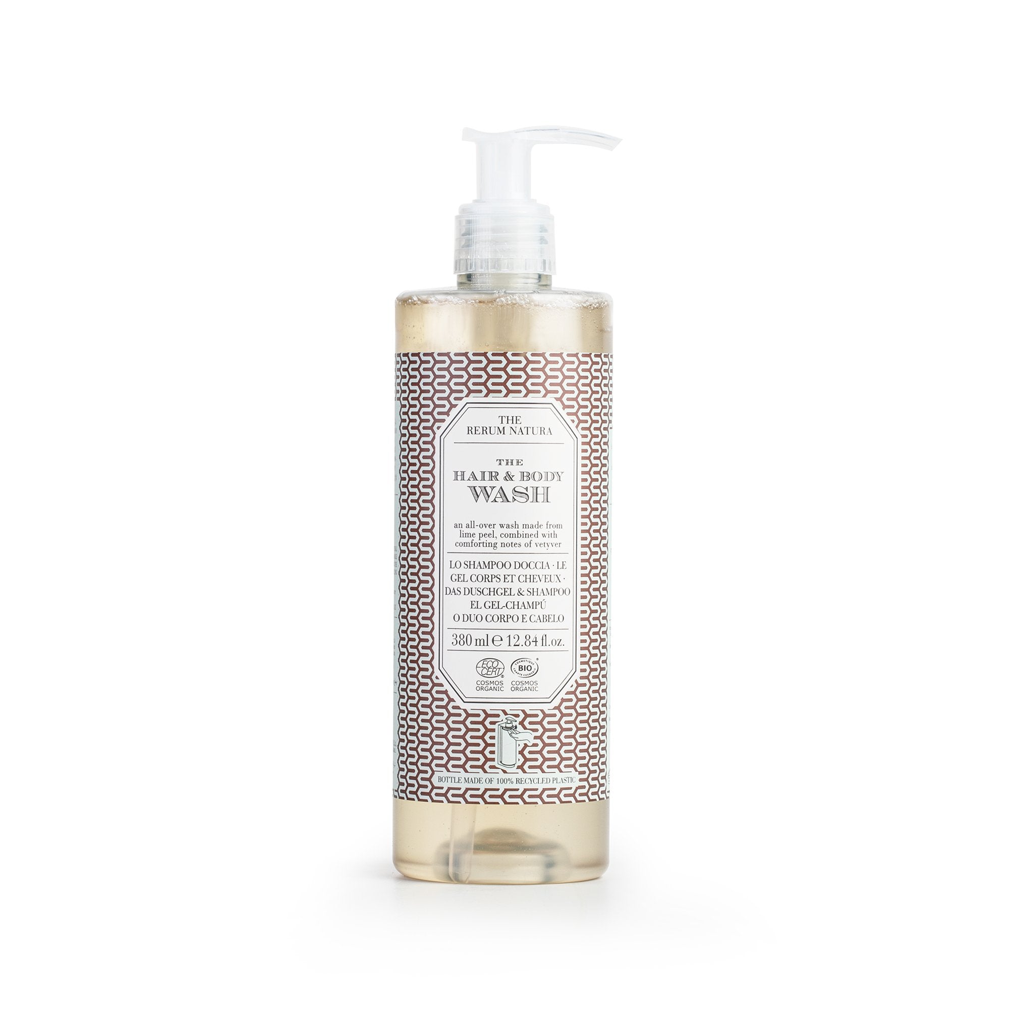 The rerum natura organic certified the hair & body wash refillable bottle (380 ml)