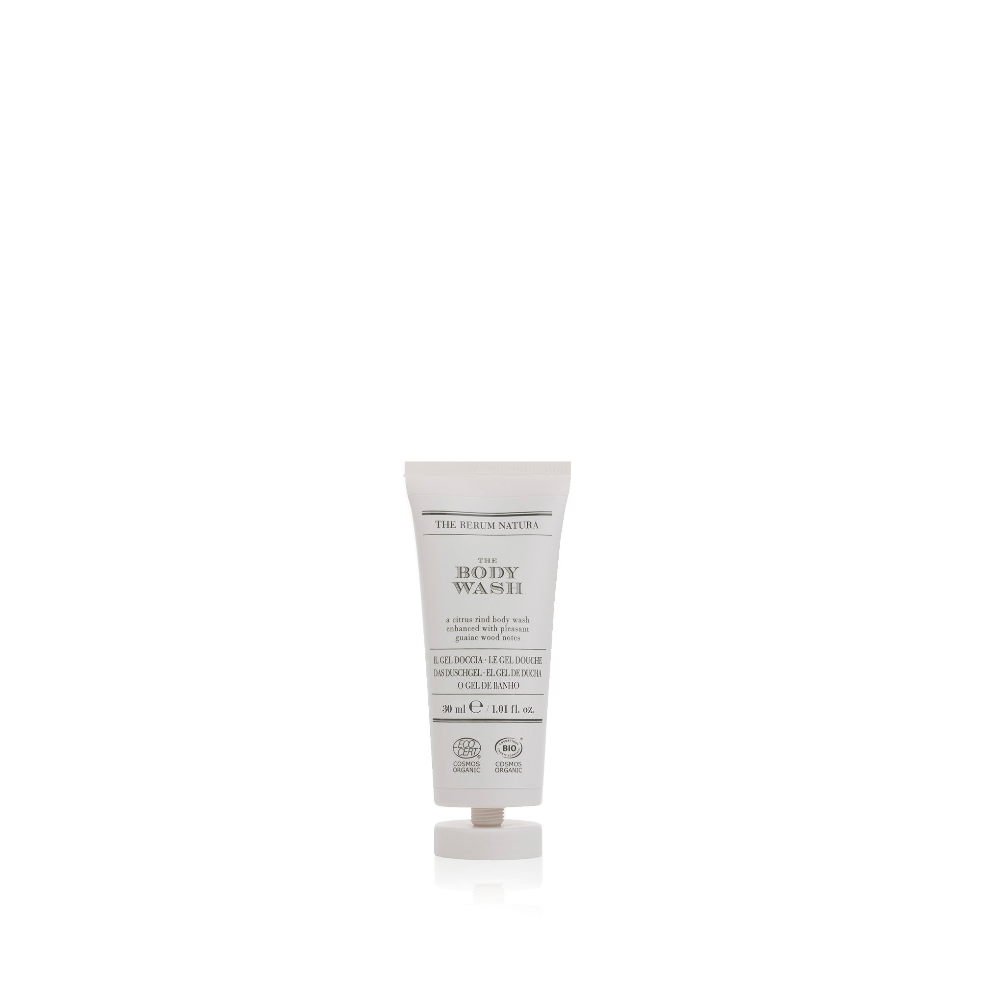 The rerum natura organic certified body wash (30 ml)