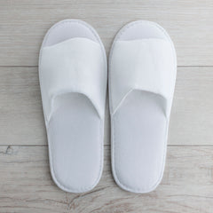 No Logo Room Slippers Eco In Polyester Sponge, Open On Top - 100Pack