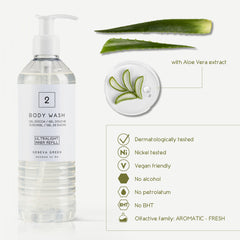 Geneva Green Body Wash Cartridge For Ecover (370 ml)- 18Pack