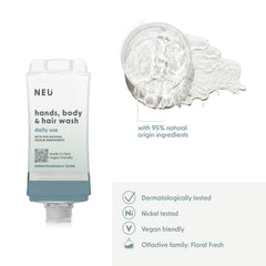 Neu Gel Nettoyant pour Corps, Mains et Cheveux (330 ml) - Pack de 24