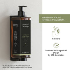Elemental Herbology "Néroli & Bergamote" Gel Douche Flacon Rechargeable (480 ml) - Pack de 18
