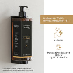 Elemental Herbology "Néroli & Bergamote" Savon Liquide Flacon Rechargeable (480 ml) - Pack de 18
