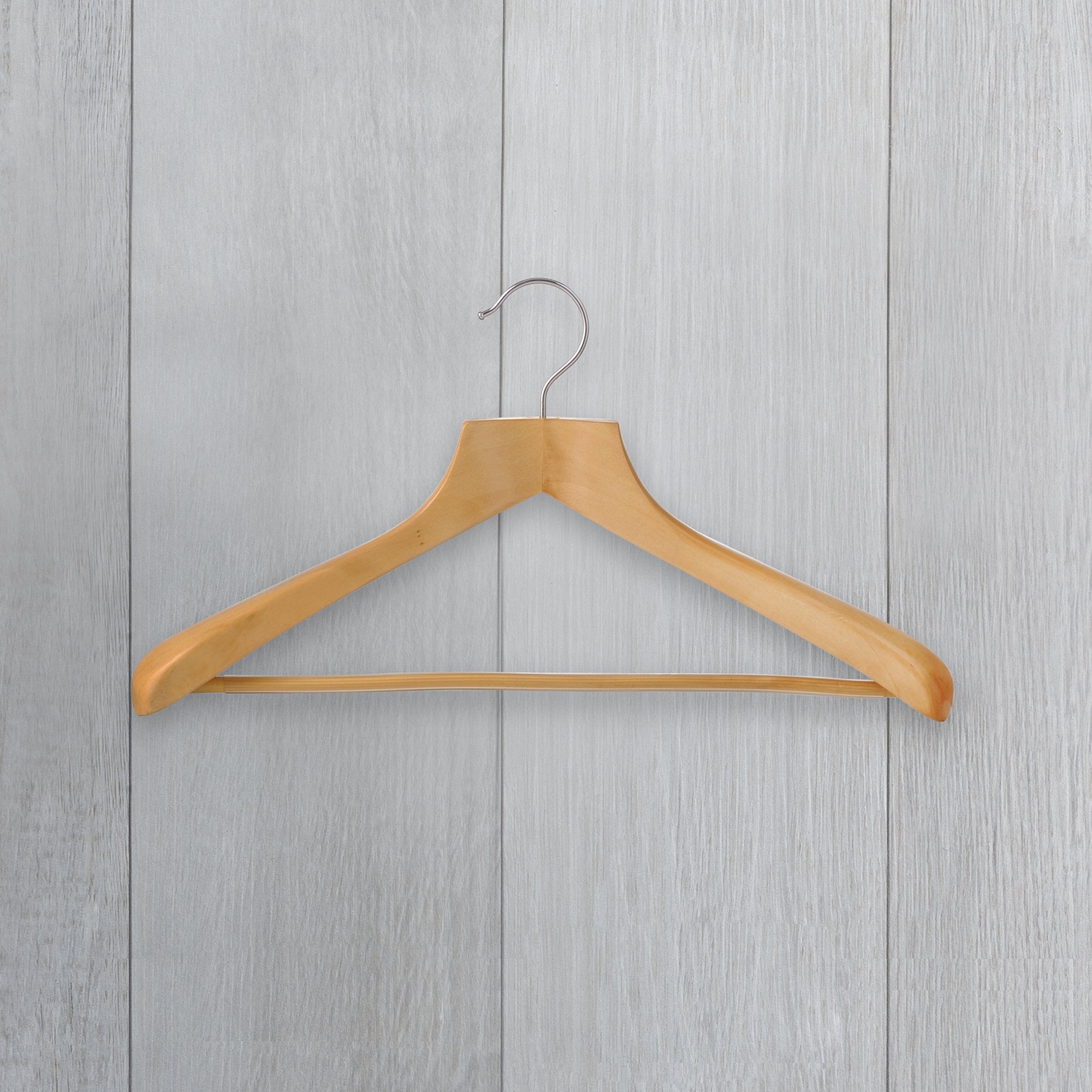 No Logo Clothes-Hanger in Wood with Hook