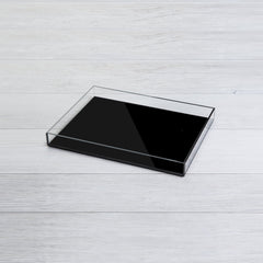 No Logo Black and Transparent Plexiglass Tray