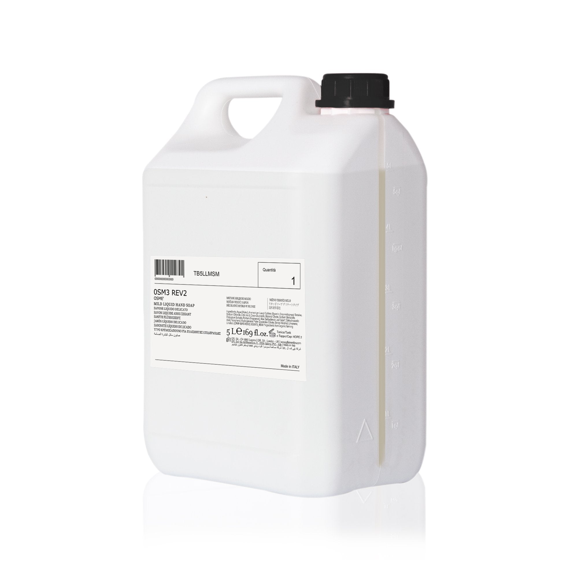 Osmè Organic Certified Mild Liquid Soap Tank (5 L)